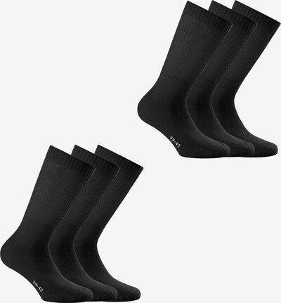 Rohner Basic Chaussettes de sport en noir, Vue avec produit