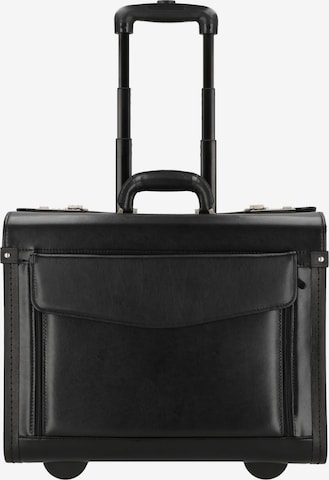 Valise de pilote Dermata en noir : devant