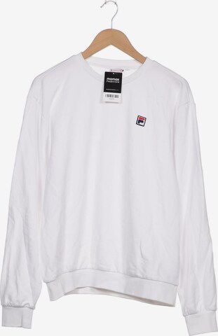 FILA Sweatshirt & Zip-Up Hoodie in M in White: front