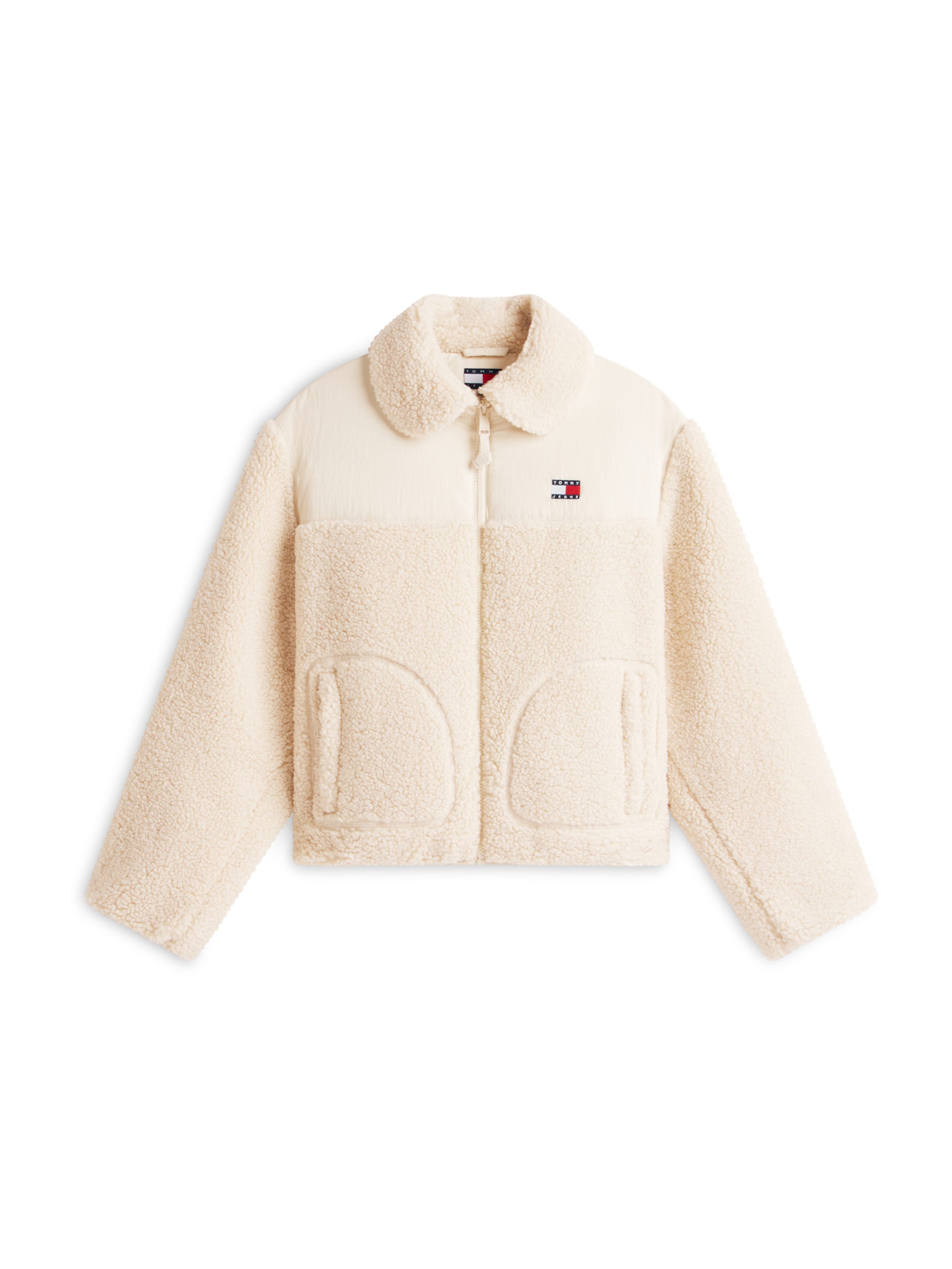 Tommy JeansPrijelazna jakna - bijela boja: prednji dio