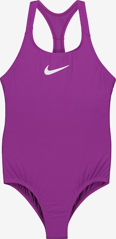 NIKE Athletic Swimwear ' Essential Racerback ' in Purple: front