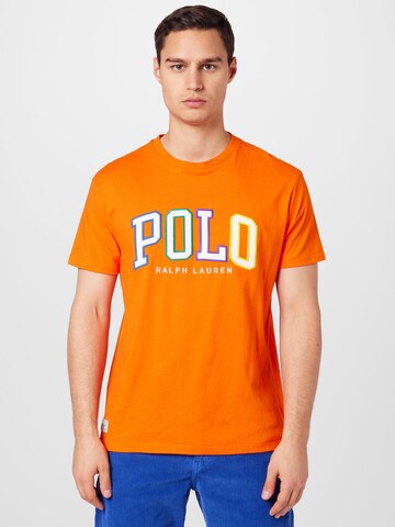 oranžs Polo Ralph Lauren T-Krekls: no priekšpuses