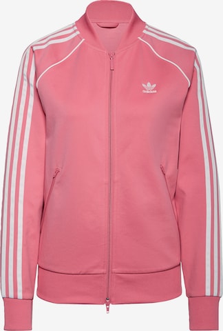 ADIDAS ORIGINALS Zip-Up Hoodie in Pink: front