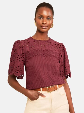 love & roses Bluse in Rot: Vorderseite