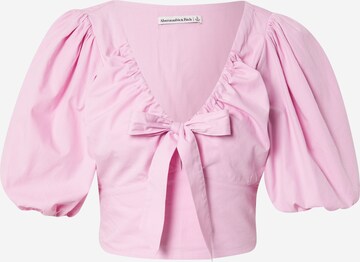 T-shirt Abercrombie & Fitch en rose : devant