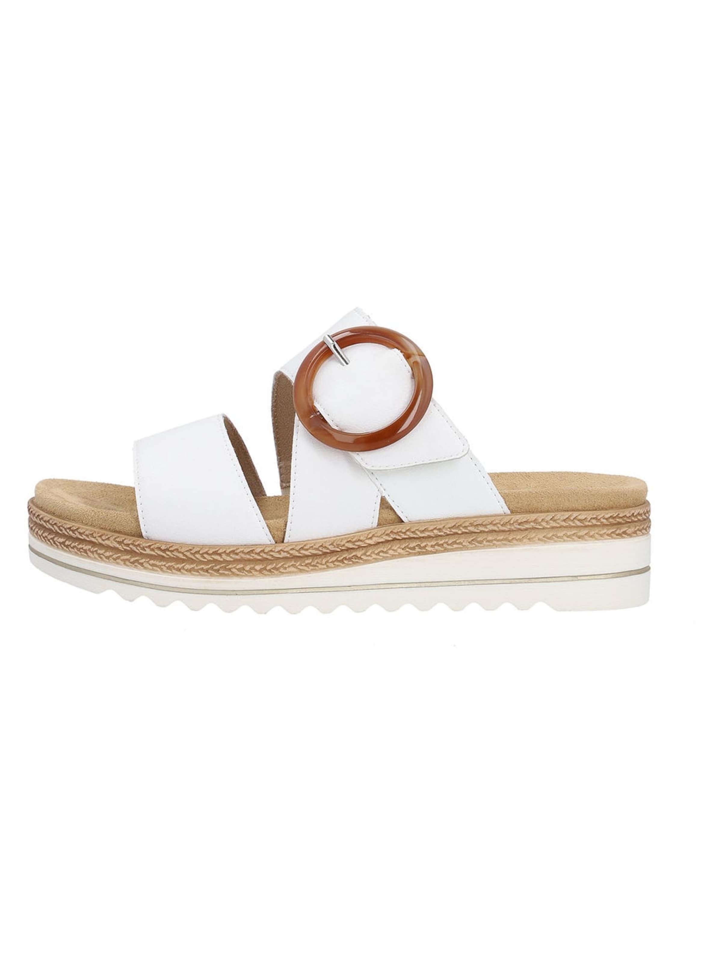 REMONTE Mules 'Basic' in White: front