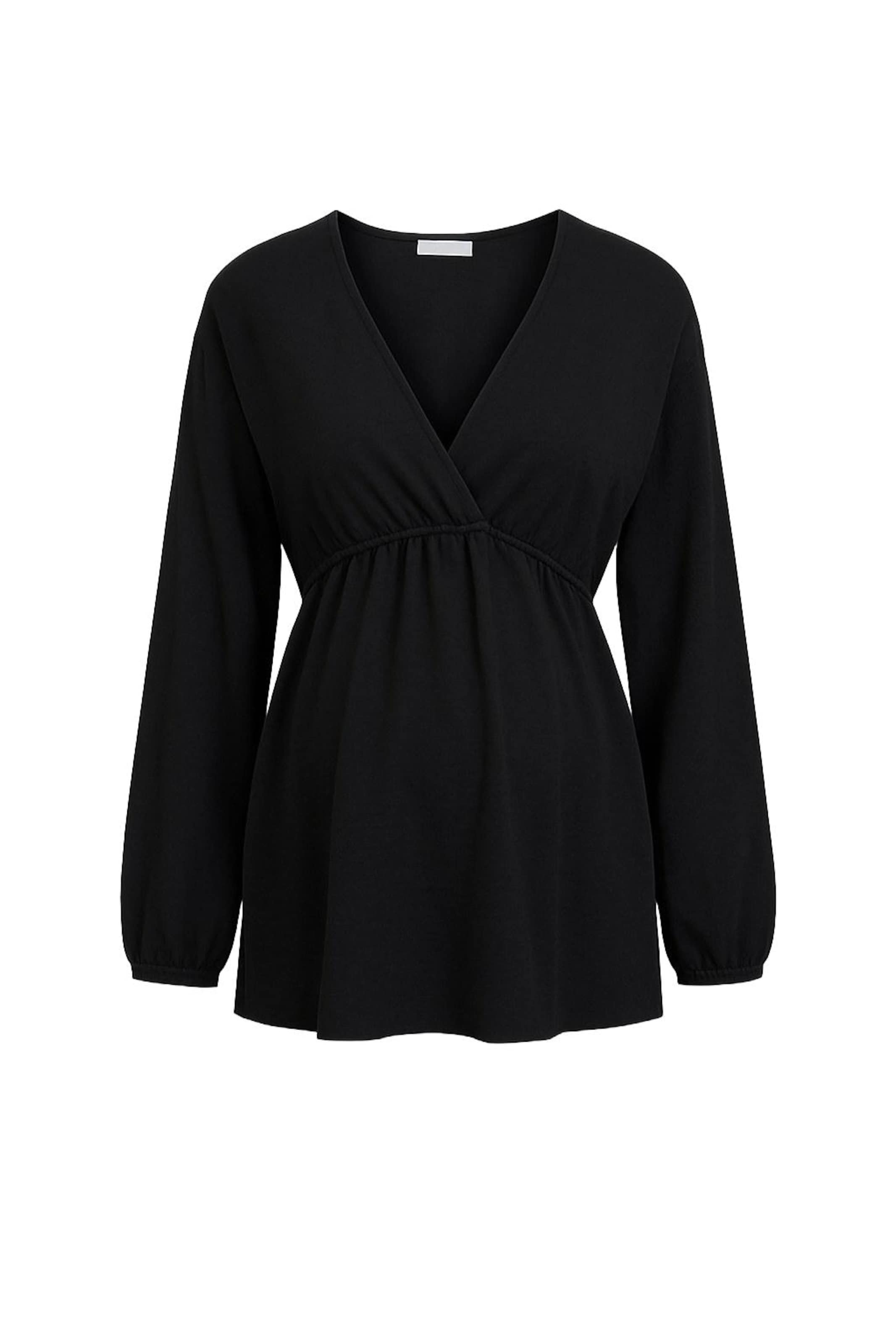 LYN MAMA Blouse in Zwart: voorkant