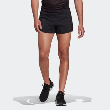 ADIDAS SPORTSWEAR Regular Sportbroek ' Adizero Engineered Split Shorts ' in Zwart: voorkant