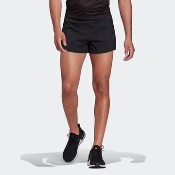 ADIDAS SPORTSWEAR Regular Workout Pants ' Adizero Engineered Split Shorts ' in Black: front