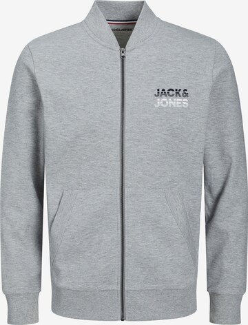 JACK & JONES Sweat jacket 'Atlas' in Grey: front