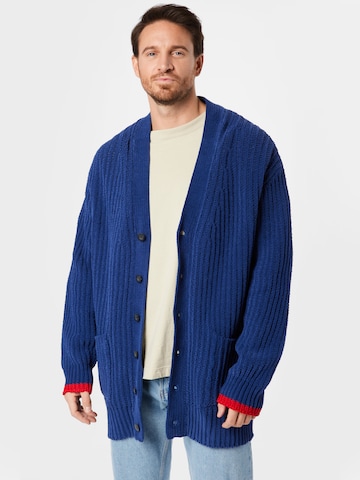 DIESEL Knit cardigan 'MORENO' in Blue: front