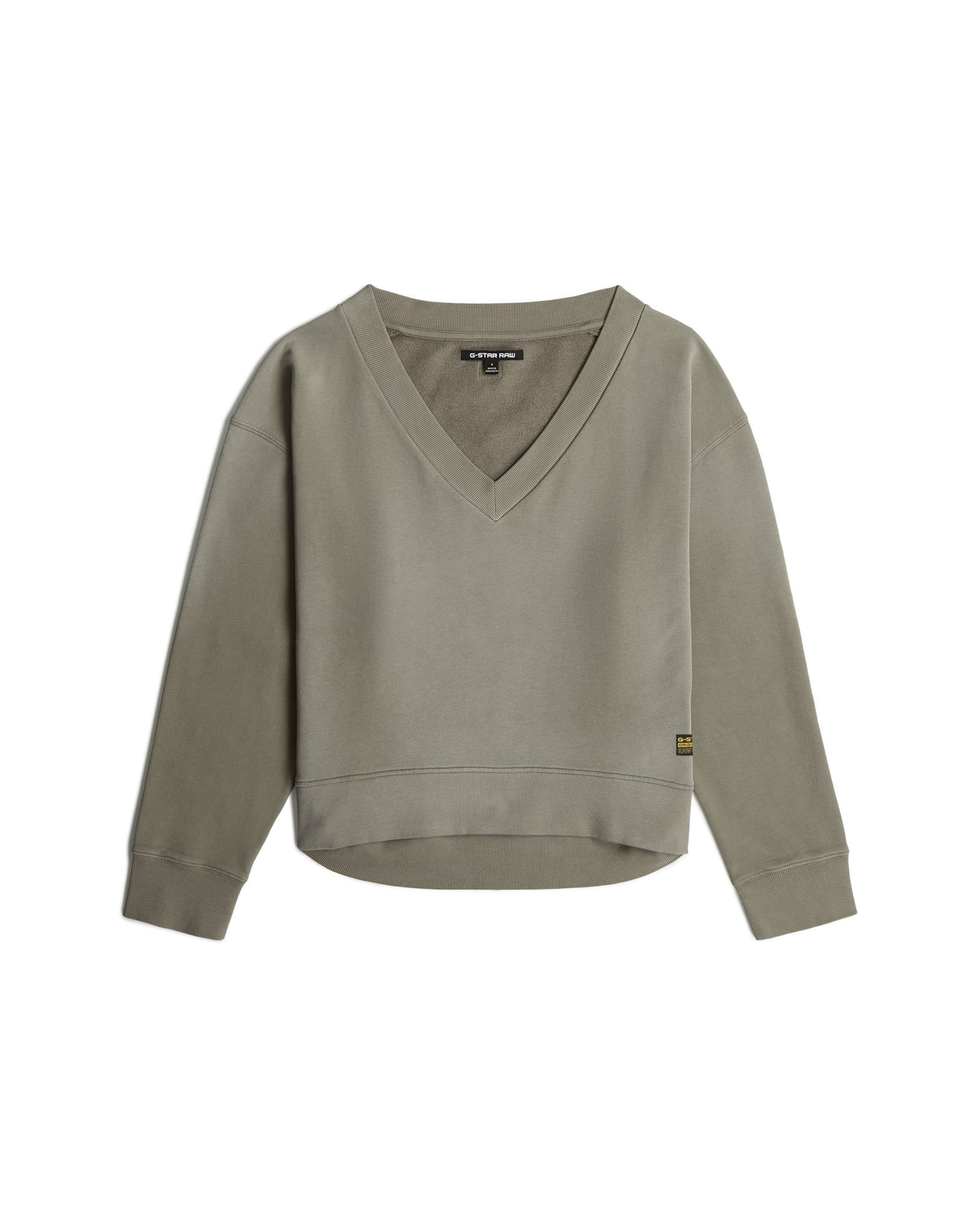 G-STAR Sweatshirt 'Sunfaded V-Neck Loose Sweater' in Bruin: voorkant