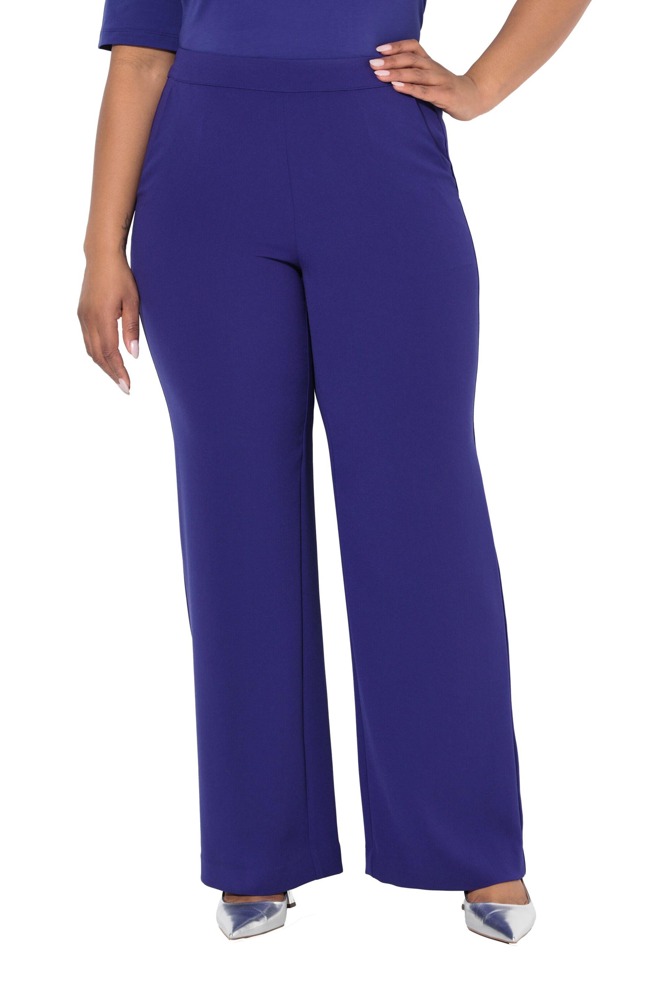 Ulla Popken Loose fit Trousers in Purple: front