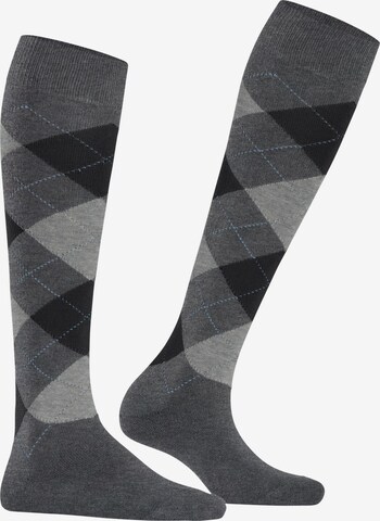 BURLINGTON Over the Knee Socks 'Queen' in Grey: front