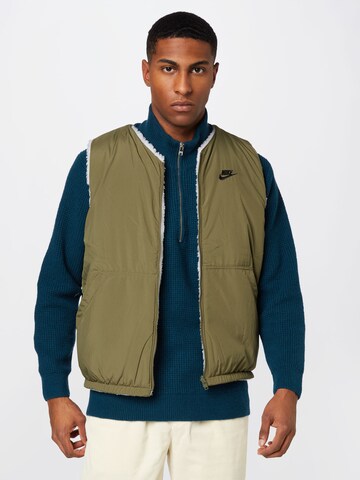 Gilet di Nike Sportswear in verde: frontale