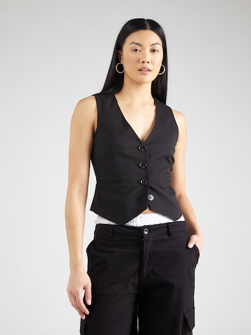 TOPSHOP Suit vest in Black: front
