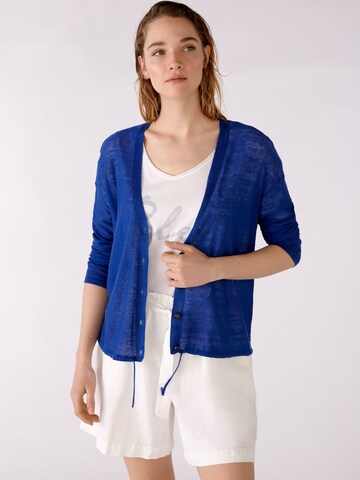 OUI Gebreid vest in Blauw: voorkant