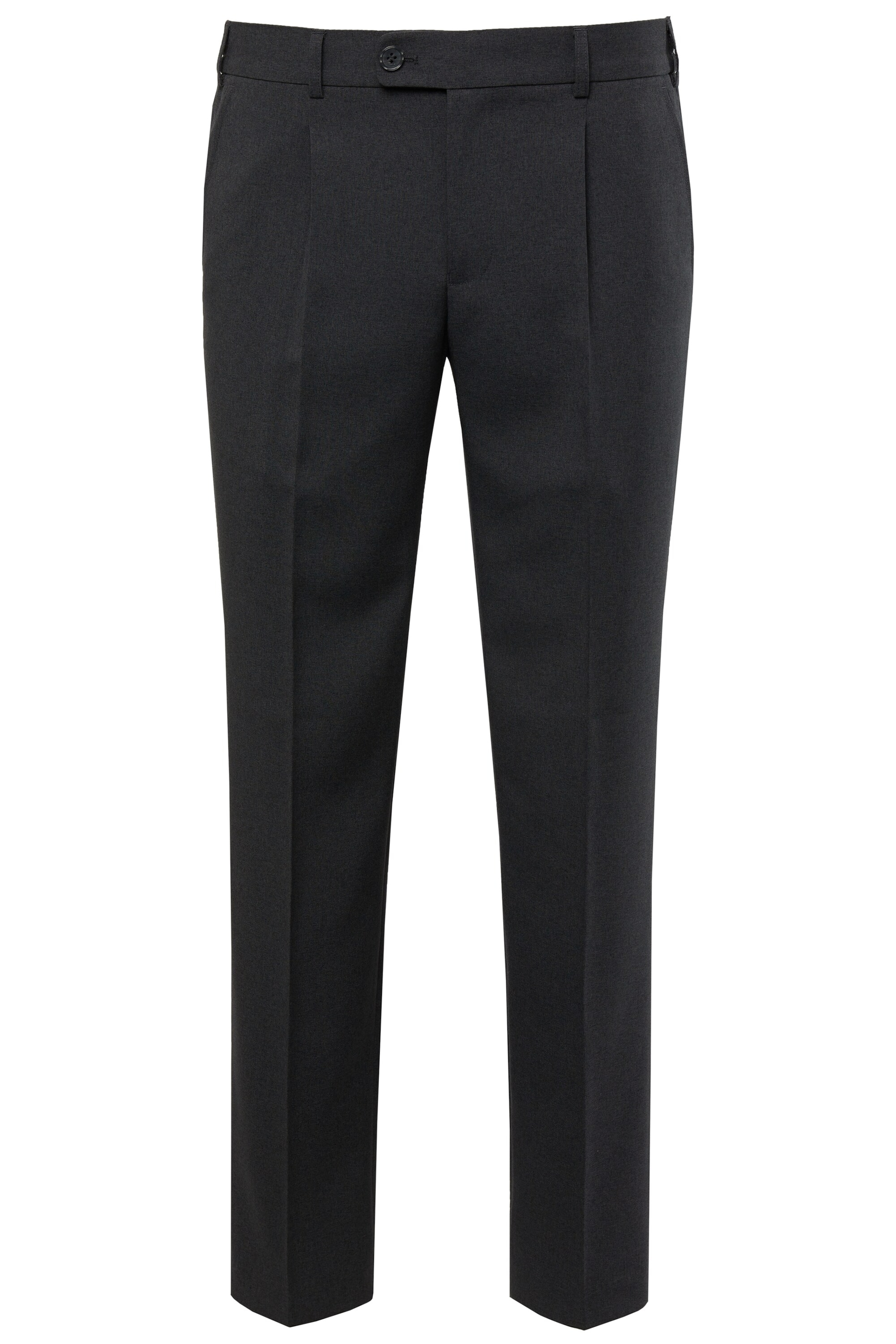 Men Plus Regular Bügelfaltenhose in Grau: Vorderseite