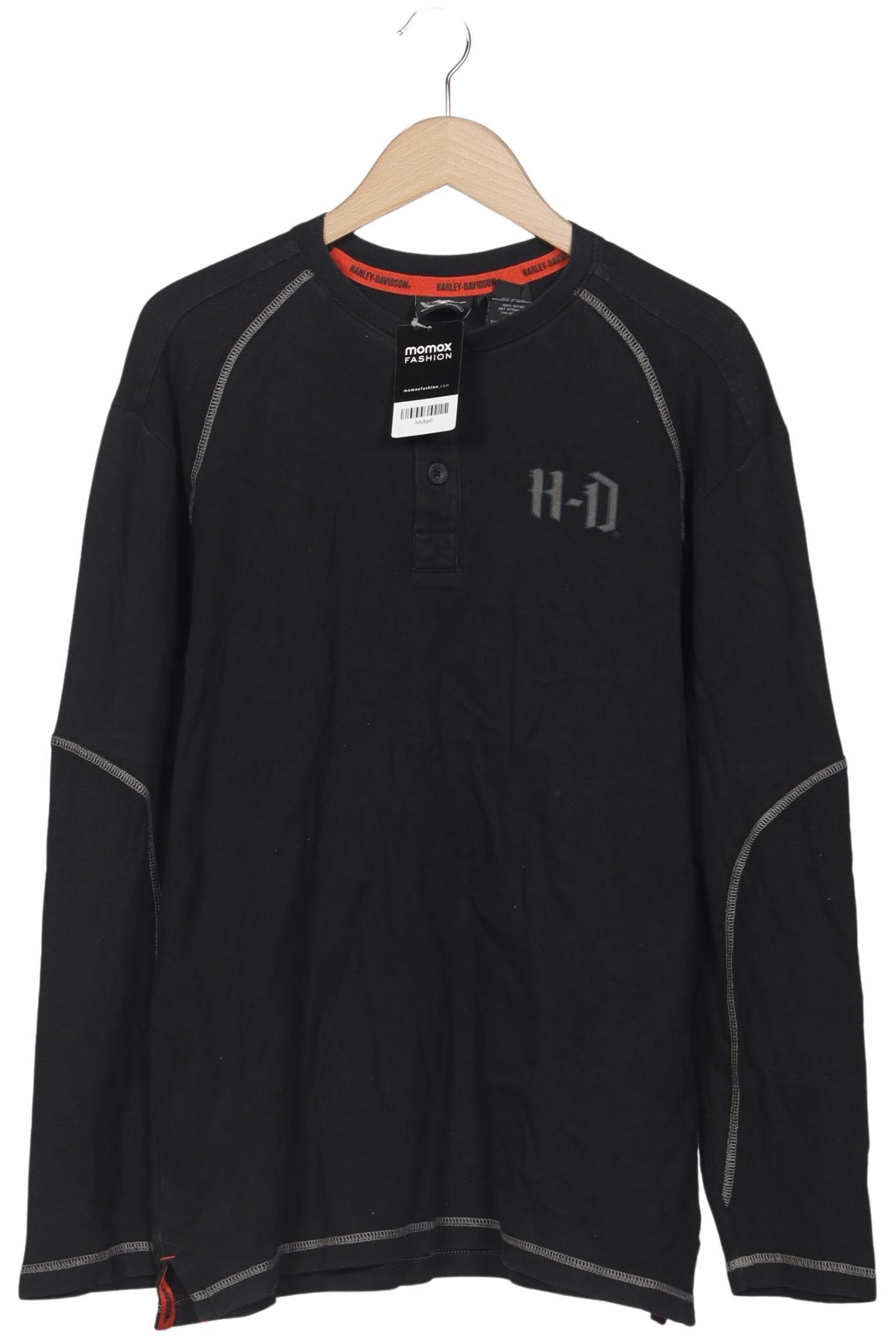 Harley Davidson Langarmshirt M in Schwarz: Vorderseite