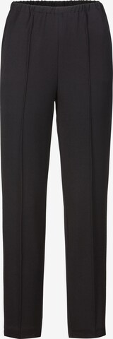 STEHMANN Slim fit Pleated Pants 'Helgi' in Black: front