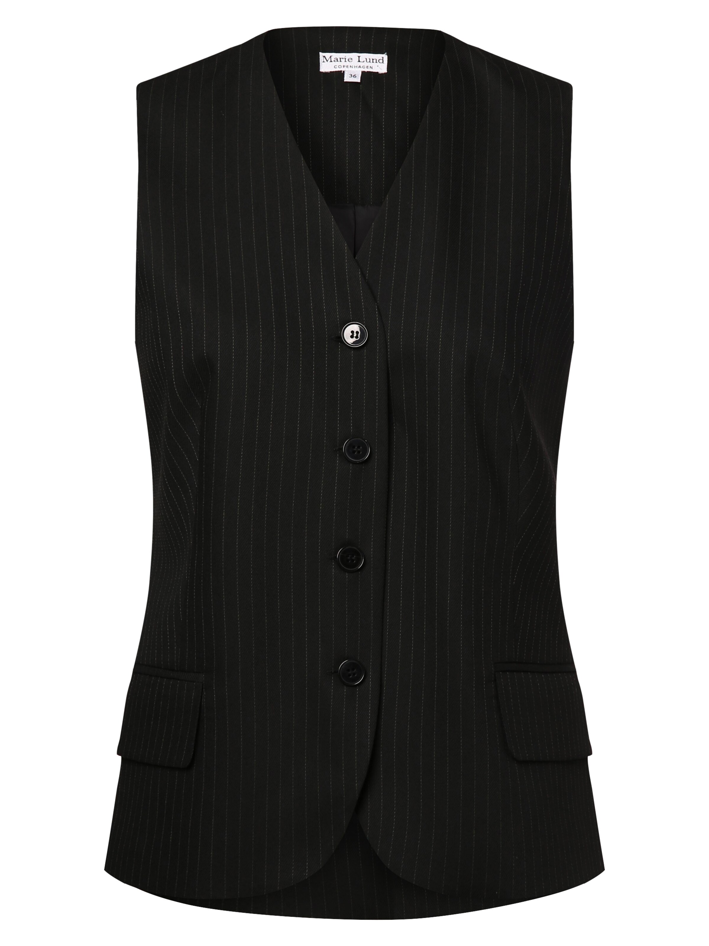 Marie Lund Gilet in Zwart: voorkant