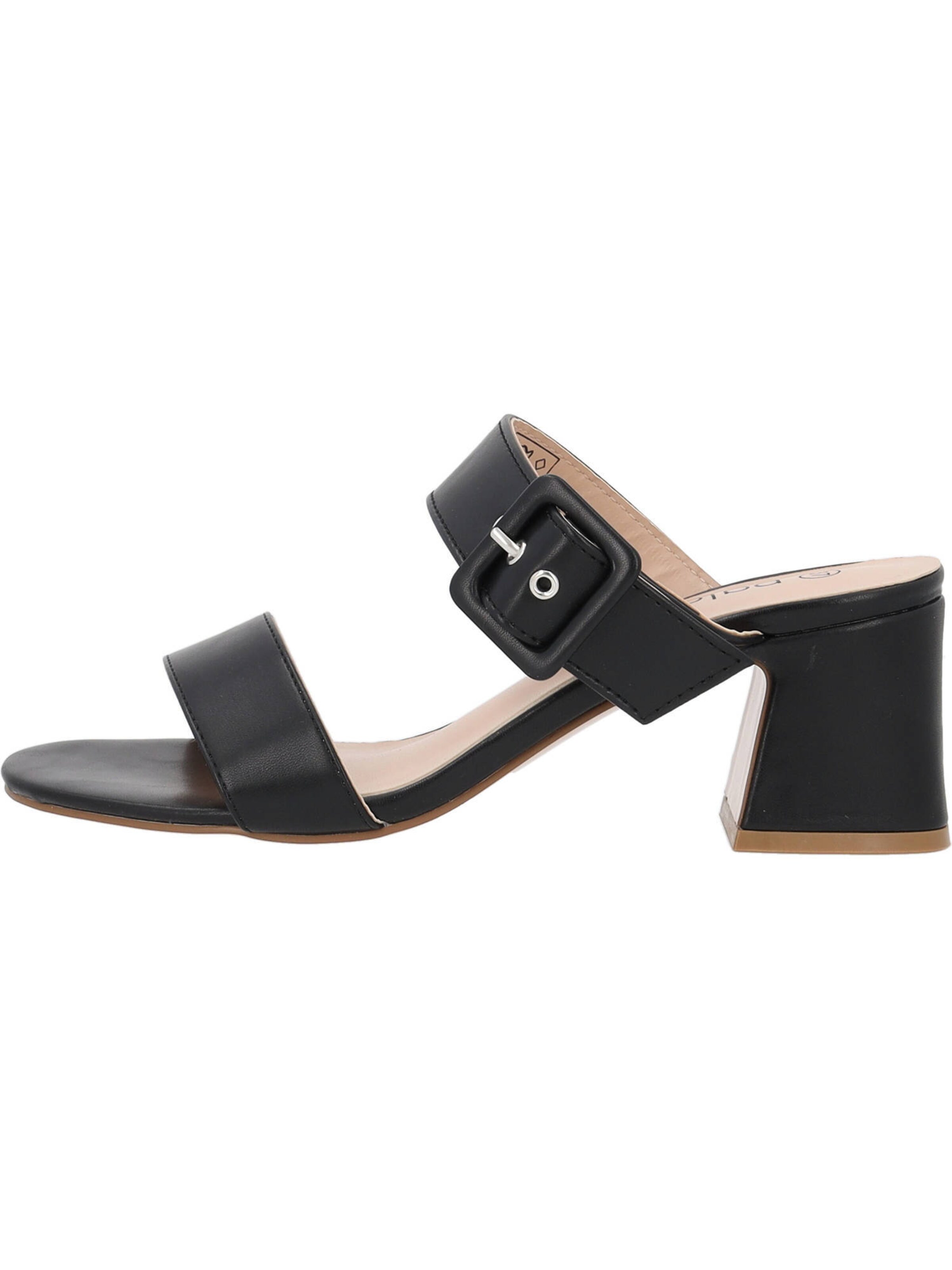 Palado Pantolette 'Celsa' in Schwarz: Vorderseite