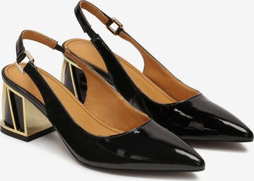 Kazar Slingback Pumps in Black: front