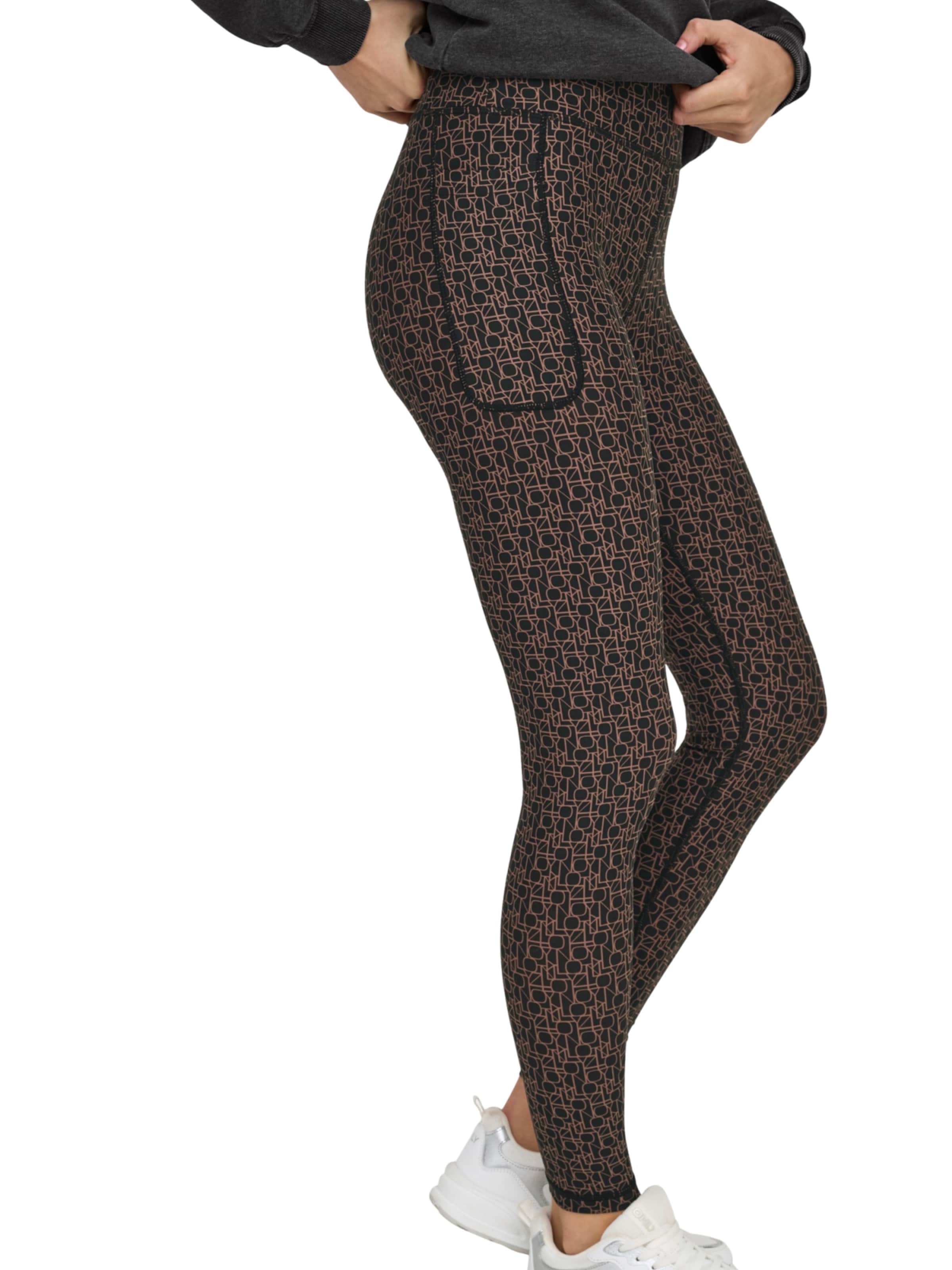 ONLY PLAY Slimfit Leggings 'Font' in Zwart: voorkant