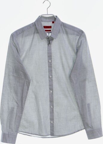 BOSS Black Button Up Shirt in S in Grey: front