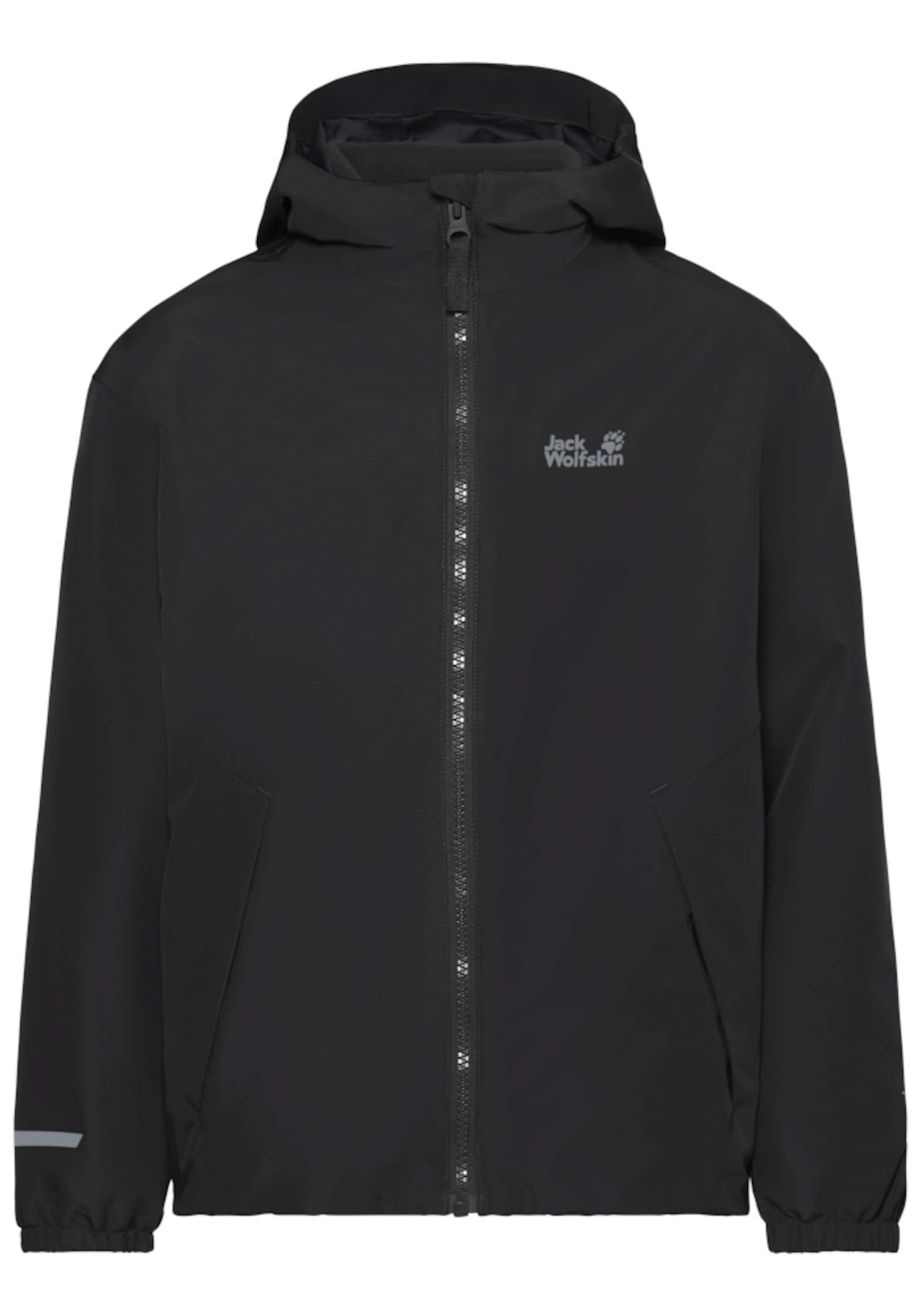 JACK WOLFSKIN Winter Jacket in Black: front
