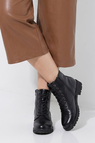Ulla Popken Wide leg Trousers in Bronze