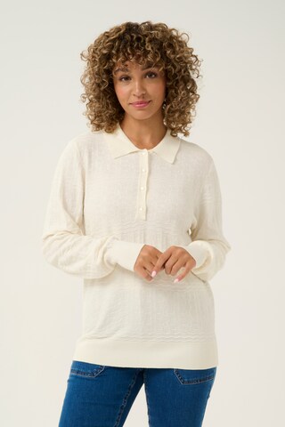 Pull-over 'Dela' Cream en beige : devant