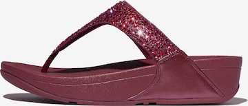 FitFlop T-Bar Sandals in Red: front