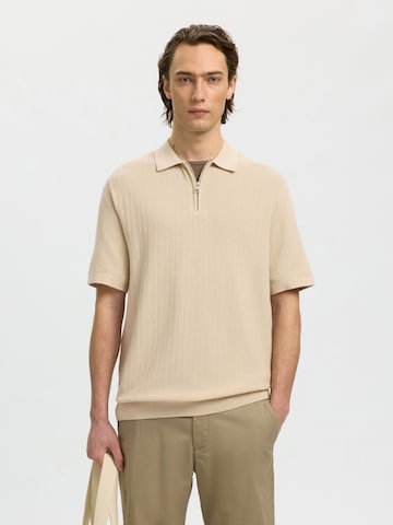 Pull-over 'Panna' SELECTED en beige : devant