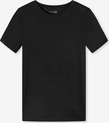 Chemise de nuit 'Mix+Relax' SCHIESSER en noir : devant