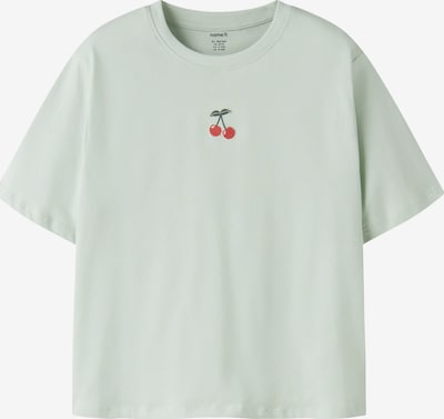 NAME IT Majica 'NKFVICTORIA' u svijetlozelena / tamno zelena / crvena, Pregled proizvoda