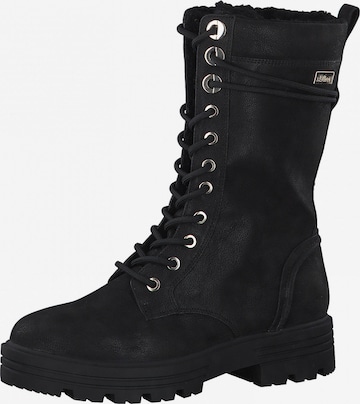 s.Oliver - Botas con cordones en negro: frente