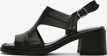 Sandales Derimod en noir : devant