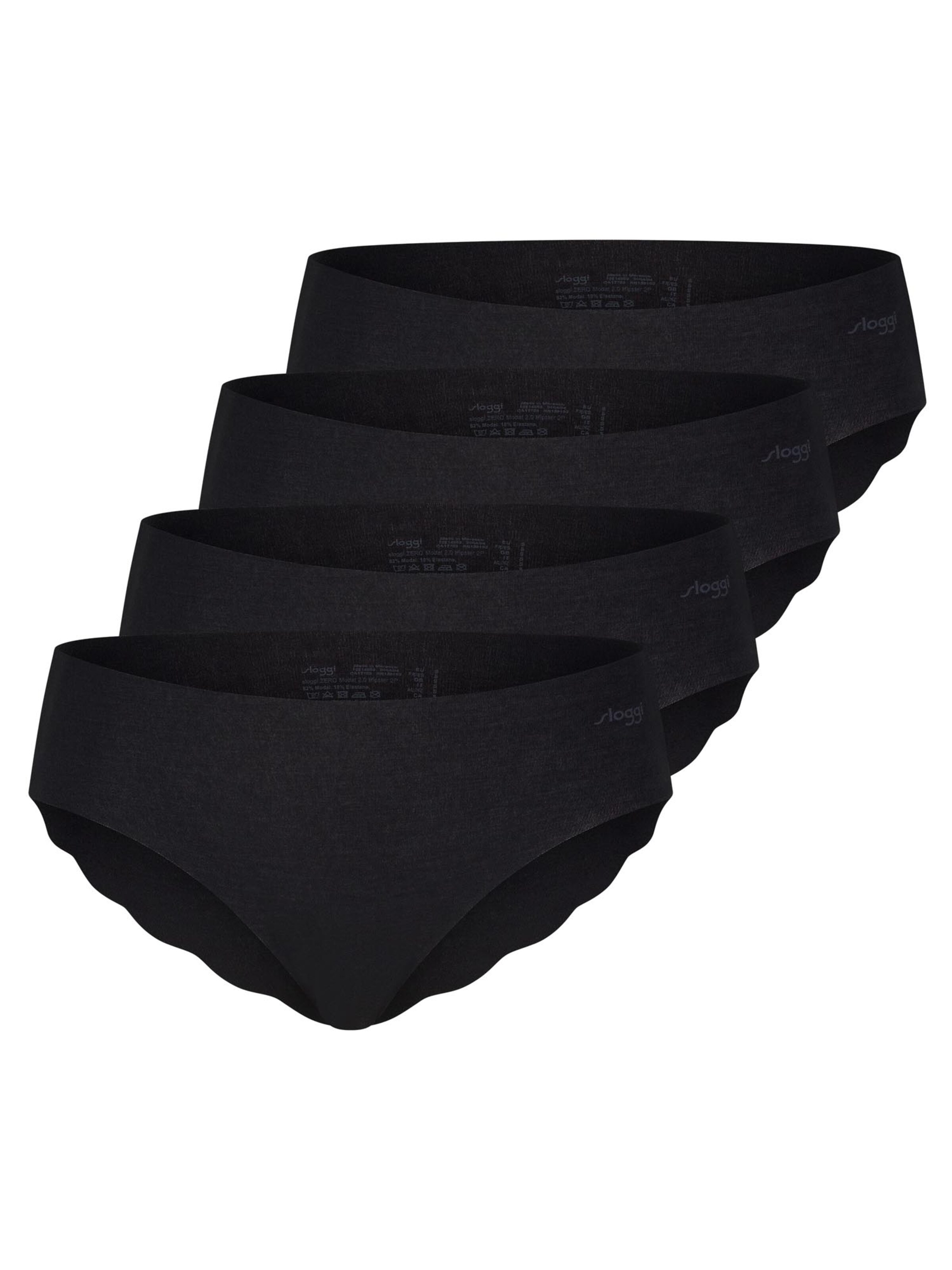 SLOGGI Boyshorts 'ZERO Modal 2.0' in Black: front