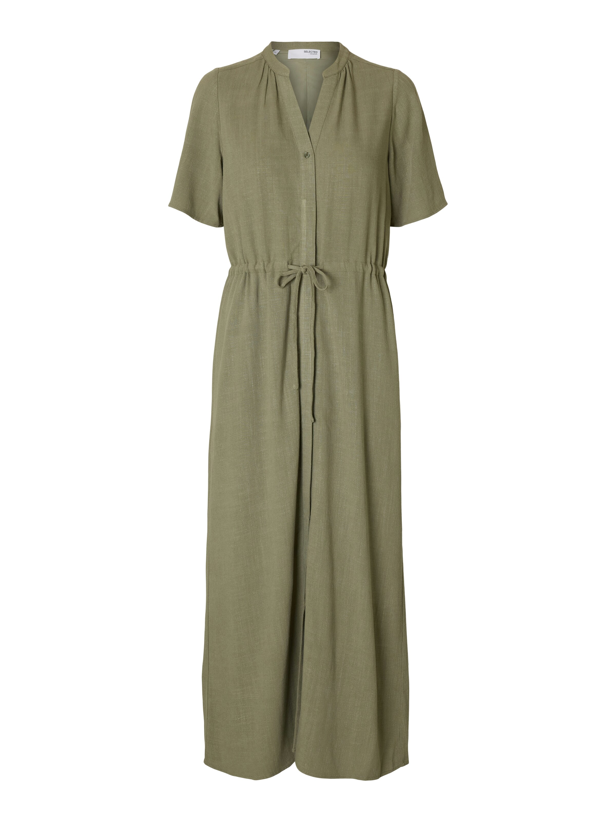 SELECTED Košeľové šaty 'SLFVIVA-DAMINA' - Zelená: predná strana