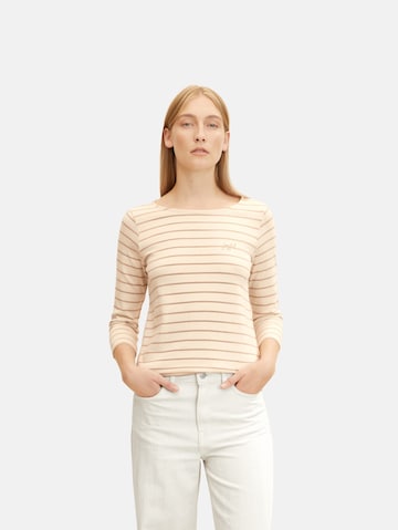 TOM TAILOR Shirt in Beige: front