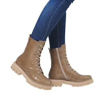 REMONTE Lace-Up Boots 'D1W72' in Beige