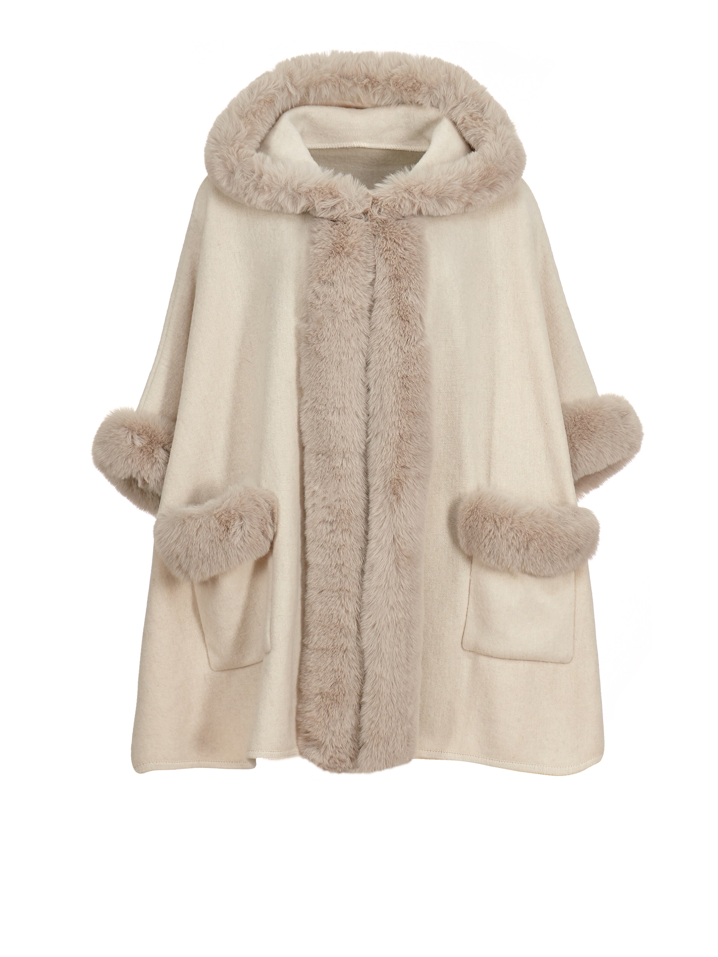 South Beach Cape in Beige: voorkant