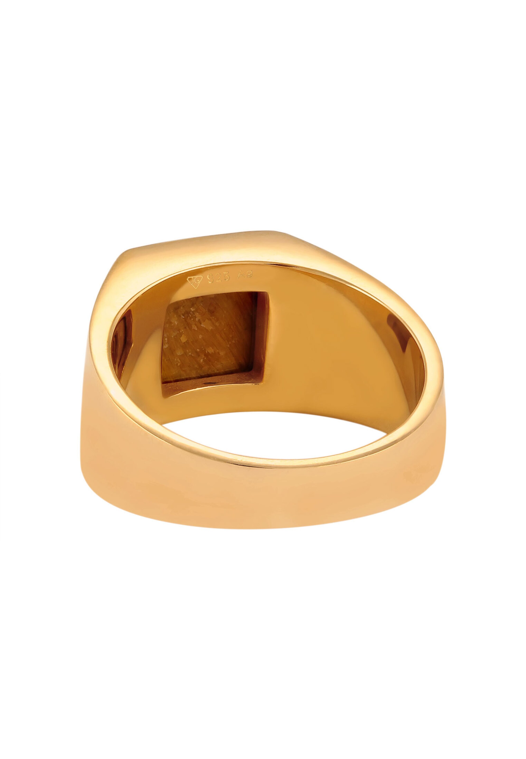 Bague 'Tigerauge' KUZZOI en or