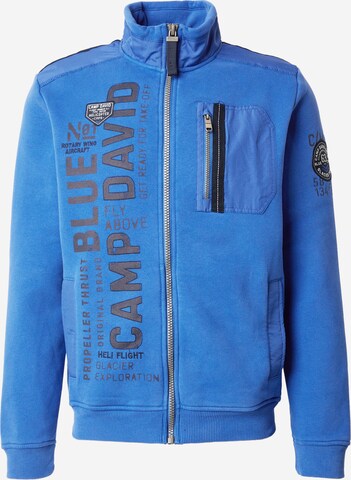 CAMP DAVID Sweat jacket in Blue ABOUT YOU
