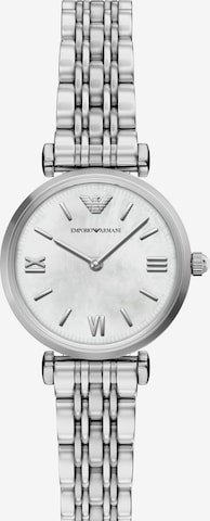 Emporio Armani Analoguhr in Silber: Vorderseite