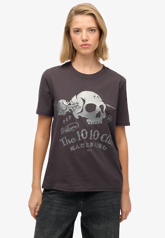 Superdry & Co Shirt 'Super Skull' in Green: front