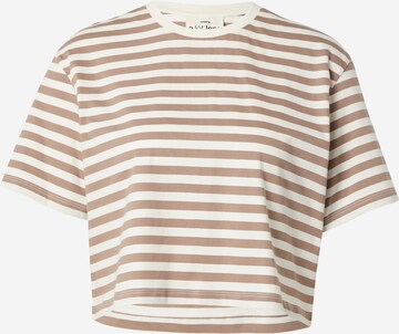 T-shirt 'Lisa' A LOT LESS en beige : devant