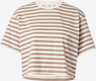 A LOT LESS T-Krekls 'Lisa', krāsa - tumši bēšs / balts, Preces skats
