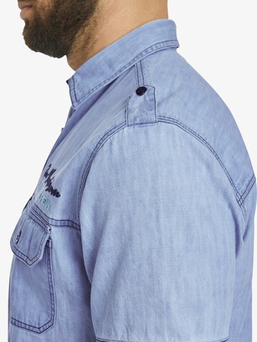 Jan Vanderstorm Comfort Fit Hemd 'Lorensius' in Blau